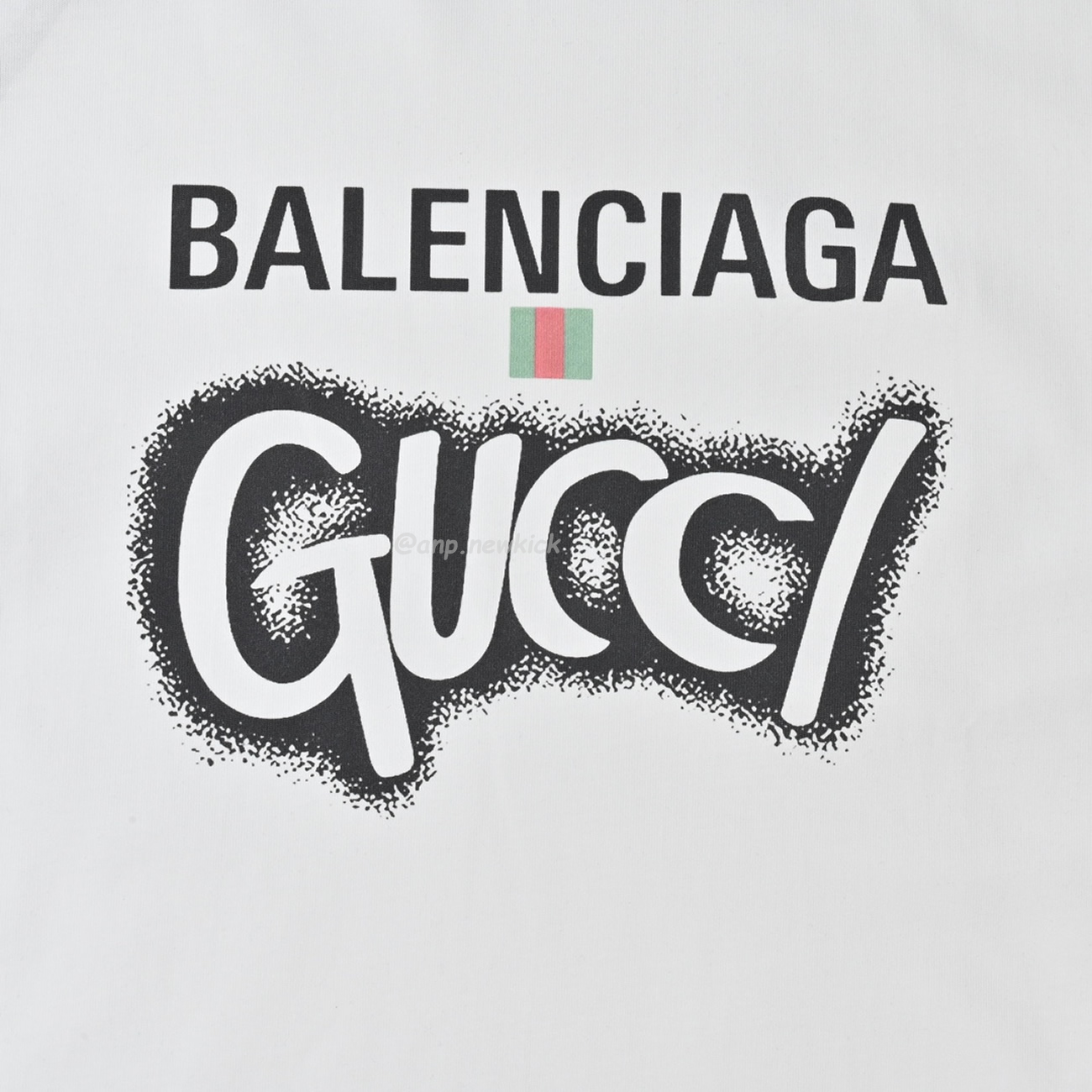 Balenciaga X Gucci Co Branded Double B Letter Printed Logo Printed Short Sleeved T Shirt (12) - newkick.org